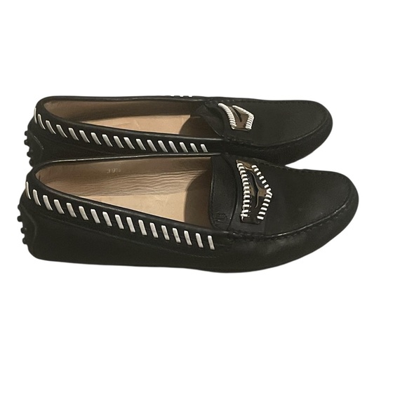 Tod's Shoes - TODS Black and White Women's Loafers